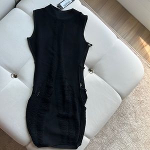 Knit black cut out dress - BRAND NEW with tags